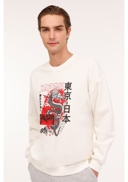 ml Yuma 16UZD102 4pr Ekru Erkek Sweatshirt