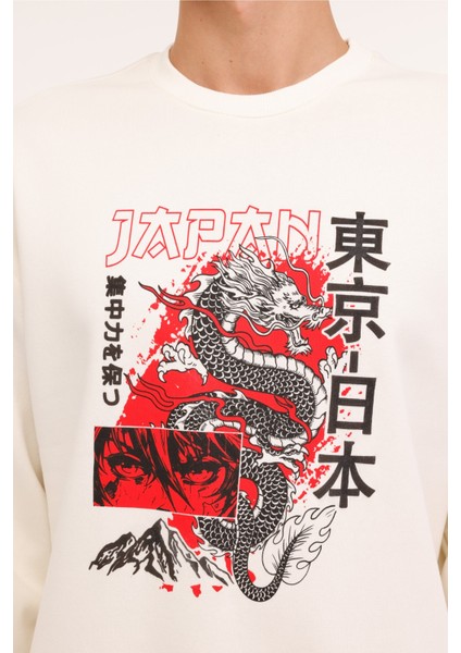 ml Yuma 16UZD102 4pr Ekru Erkek Sweatshirt