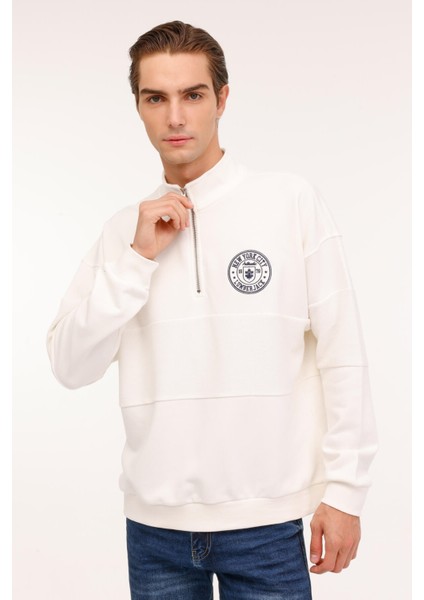 ml Fran 16ID108 4pr Ekru Erkek Sweatshirt
