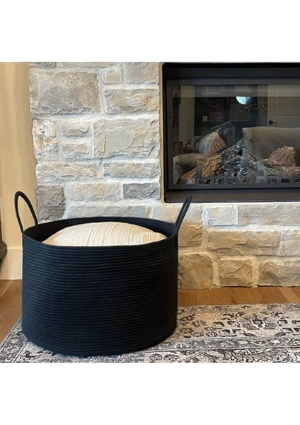 Tekno Trust Clover Özel Pamuklu Saplı Jüt Battaniye Sepeti Hasır Oyuncak Sepeti Jüt Çamaşır Sepeti 40-30 fiyatları