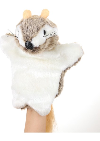 Açık Kahverengi Sincap Peluş Oyuncak Çocuk Interaktif El Kuklası 23CM (Yurt Dışından)