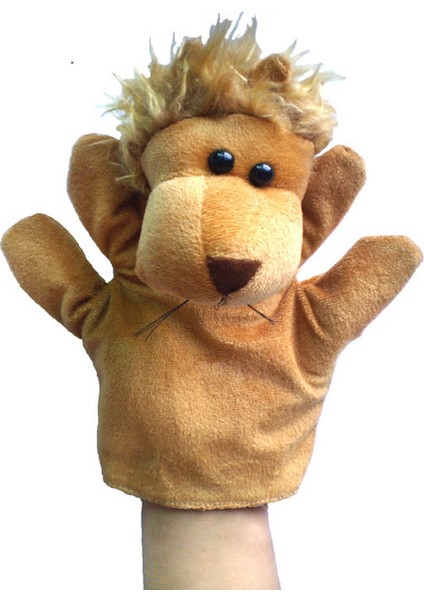 Aslan Ebeveyn Çocuk Interaktif El Kuklası Oyuncak Çocuk Peluş Oyuncaklar 22CM (Yurt Dışından)