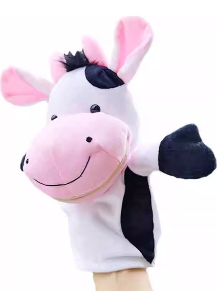 Ağız Açık Inek Çocukların Kukla Peluş Oyuncak Hediyesi 25CM (Yurt Dışından)