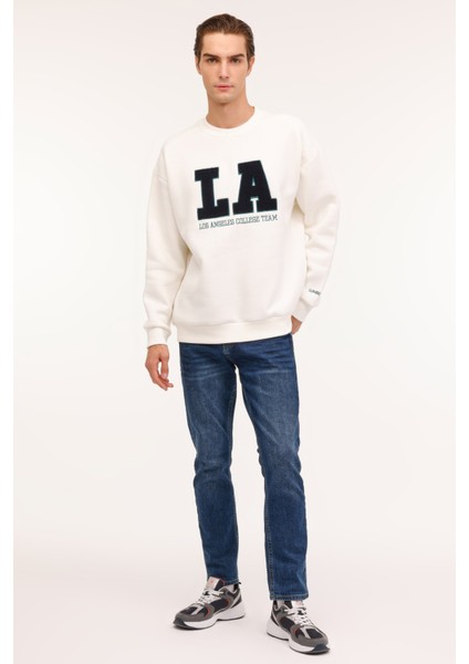 ml Fran 16ID118 4pr Ekru Erkek Sweatshirt