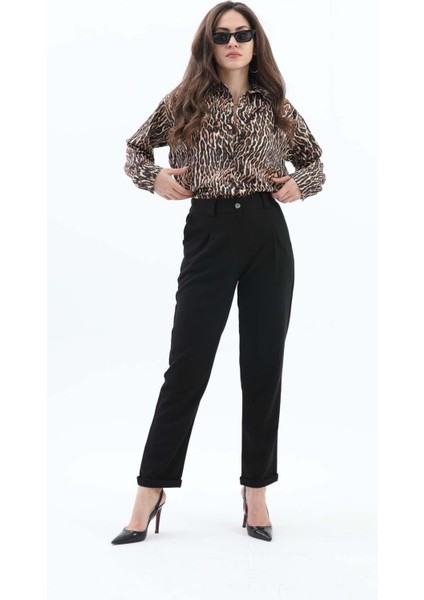 Isawella Beli Lastikli Cepli Havuç Pantolon - Siyah fiyatları