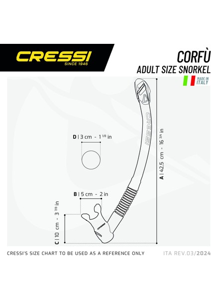 Corfu Clear/silver/yellow Yetişkin Şnorkel