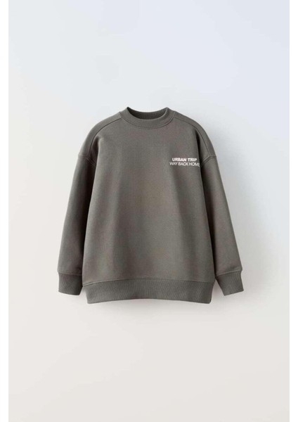 Urban Trıp Sloganlı Pamuklu Sweatshırt ve Pantolon Takım modelleri