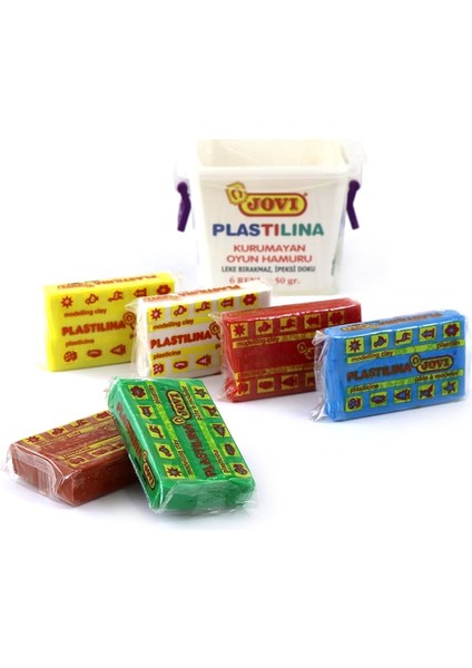 Jovı 706 50GR Kurumayan Oyun Hamuru 6 Renk - Saklama Kabı
