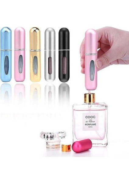 5 ml Seyahat Parfüm Şişesi Doldurulabilir Mini Cep Yedek Parfüm Şişesi Boş Fısfıs Sprey Şişe