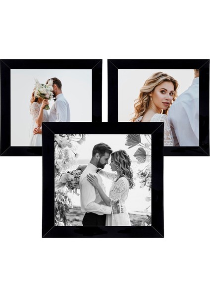 3 Adet 15X15 Çerçeve - Mdf Çerçeve - Fotoğraf Çerçevesi - Kare Çerçeve