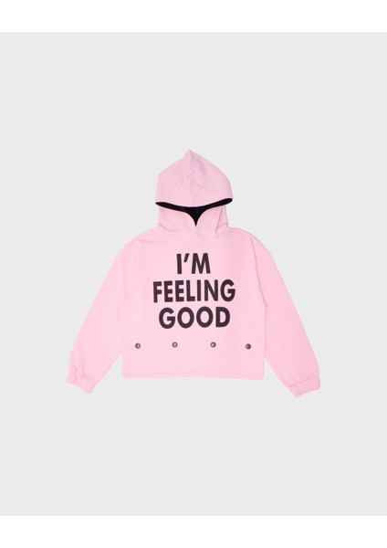 Genç Unisex Kapüşonlu Önden Baskılı Sweatshirt modelleri