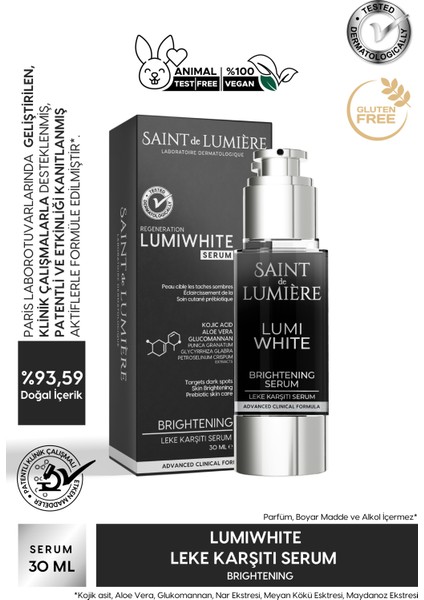 LUMIWHITE Leke Karşıtı, Cilt Tonu Eşitleyici ve Aydınlatıcı Serum 30 ml