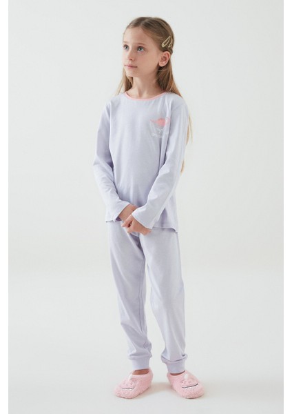 Kız Çocuk Dino 4lü Pijama Takımı