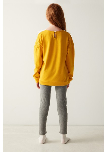 Kız Çocuk Big Collar Uzun Kollu Pijama Takımı indirimleri