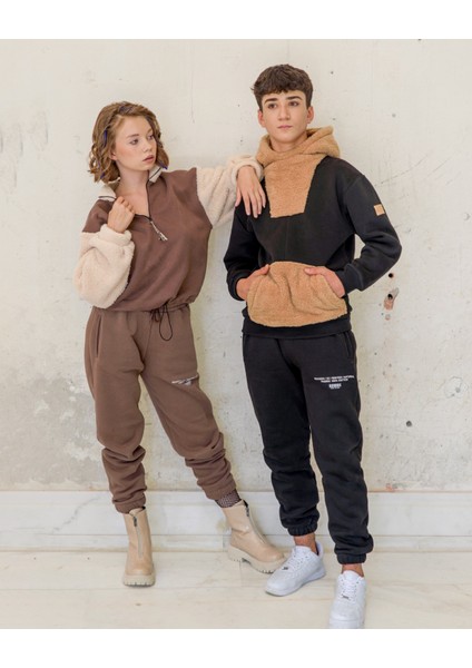Çocuk Unisex Kanguru Cep Kapüşonlu Sweat