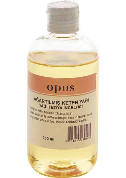 Ağartılmış Keten Yağı 250ML Yağlı Boya Inceltici