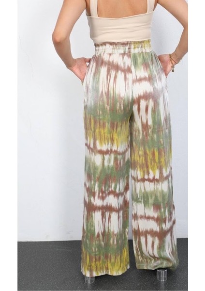 Batik Desenli Saten Pantolon fırsatları