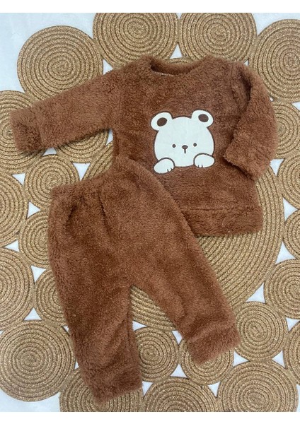 Bebek Teddy Bear Eşofman Takımı Peluş Polar