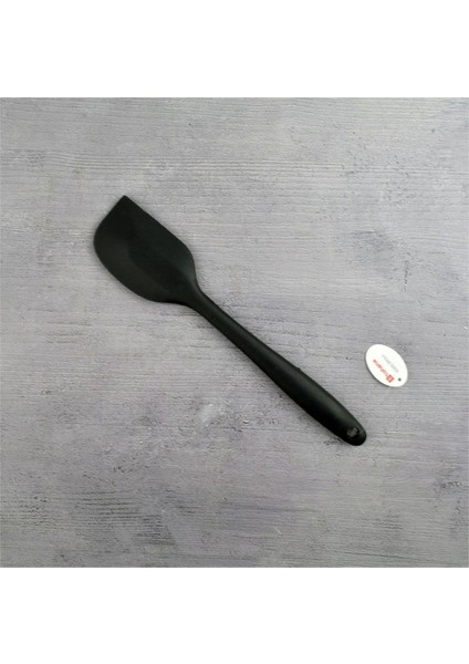 Siyah Silikon Yan Spatula - 26 cm | Gıda Sınıfı Silikon, Bpa Içermez