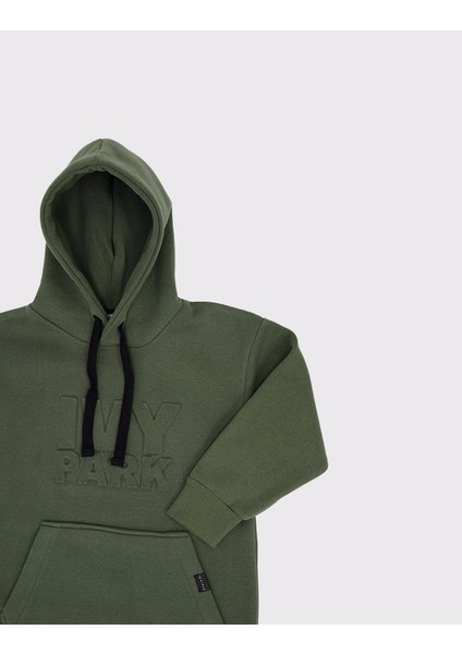 Kabartmalı Baskı Detaylı Kız Çocuk Kapüşonlu Sweat Elbise_RG1422 modelleri