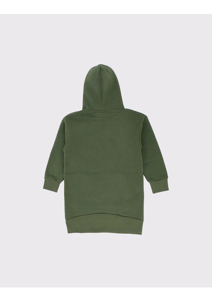 Kabartmalı Baskı Detaylı Kız Çocuk Kapüşonlu Sweat Elbise_RG1422 fırsatları