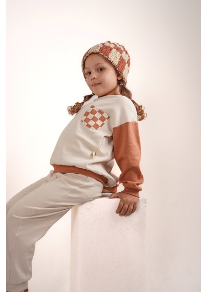 Babybek Premium Unisex Eşofman Takımı - Kiremit Dama fiyatları