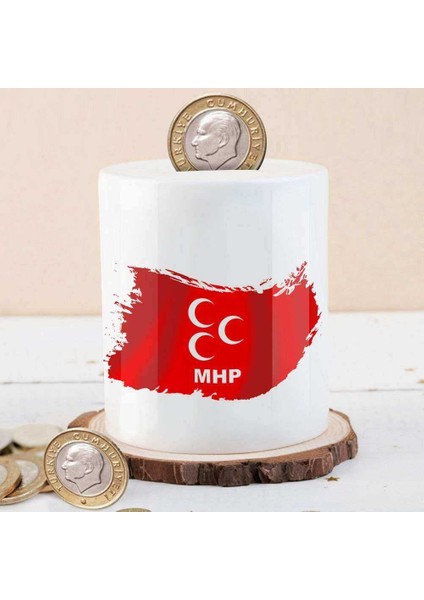 Milliyetçi Hareket Partisi Bayraklı Para Birikim Kumbarası-kb4620