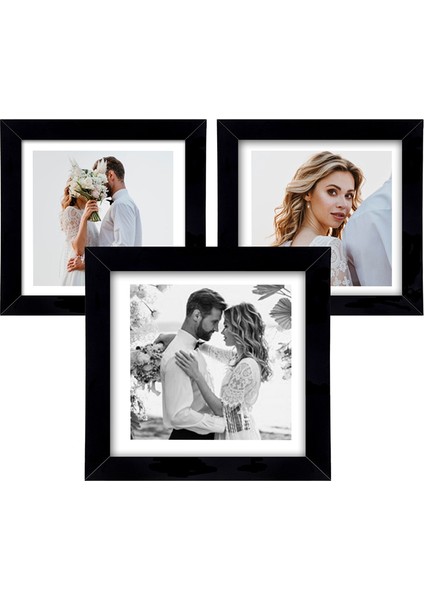 3 Adet 20X20 Çerçeve - Mdf Çerçeve - Fotoğraf Çerçevesi - Kare Çerçeve