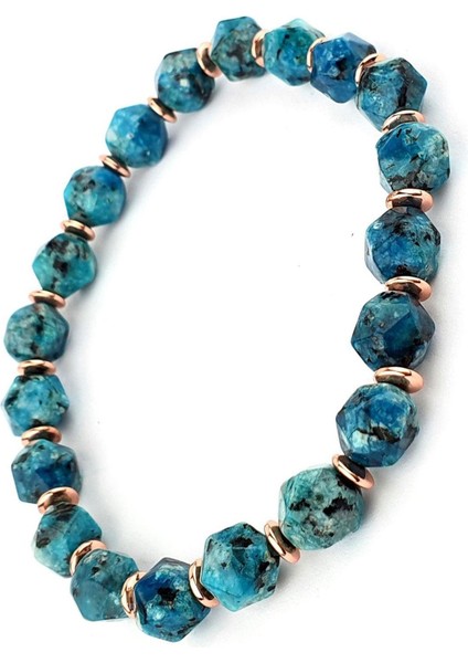 Ceyt ve Hematit Taşlı Tasarım Doğal Taş Bileklik