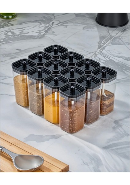 Silkyra 3 adet 250 ml hacim, pratik kaşıklı Baharatlık Seti fiyatları