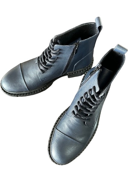 Kışlık Kalın Taban Yumuşak Deri Orotopedik Astar Kaymaz Taban Orjinal Deri