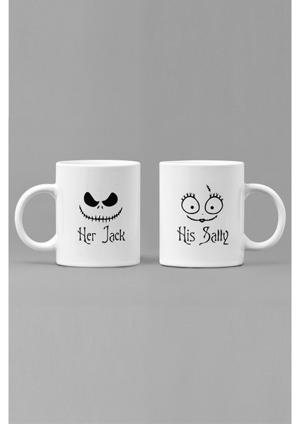 Jack ve Sally Sevgili/çift/arkadaş 2'li Kupa Bardak Seti