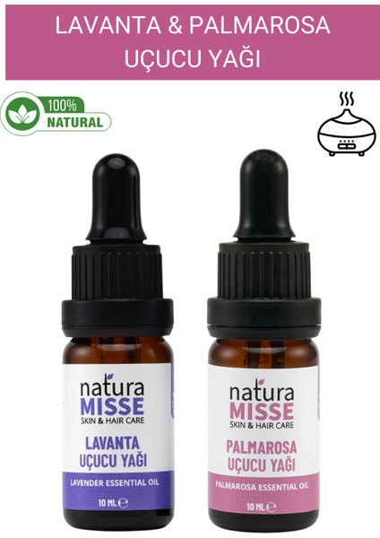 Lavanta Uçucu Yağı 10 ml Palmarosa Uçucu Yağı 10 ml %100 Saf