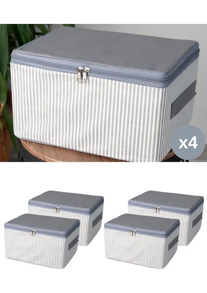 Tekno Trust 4 adet Küçük Boy Baza Altı Bavul Içi Dolap Düzenleyici Organizer, Saklama, Düzenleme Hurç 30x20x15