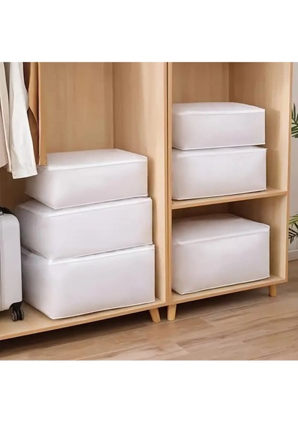 9 Adet Beyaz Küçük Boy Baza Altı & Gardrop Yorgan Ve Kıyafet Hurcu 30x22,5x20 indirimleri