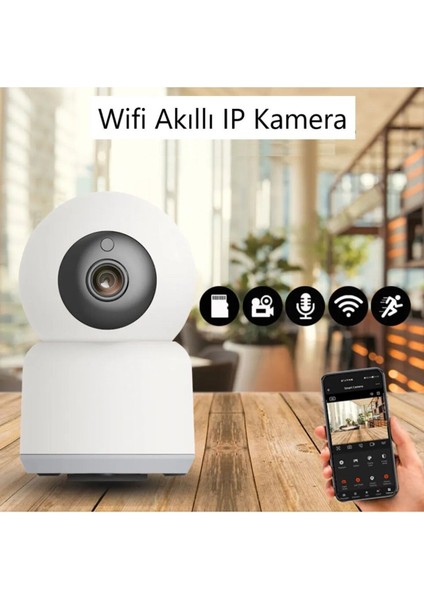 Gece Görüşlü 360 Derece Wi-fi Akıllı ip Kamera - CT-4050