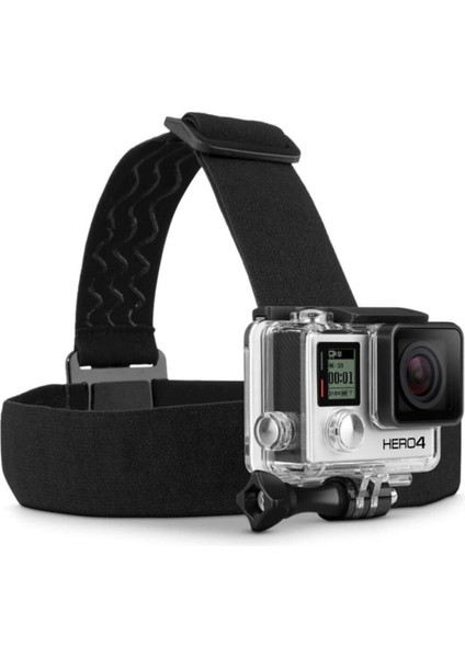 Aksiyonbutik GoPro Uyumlu Kafa Bandı Head Strap Kaymaz Silikon Yapı ile Ekstrem Sporlar İçin