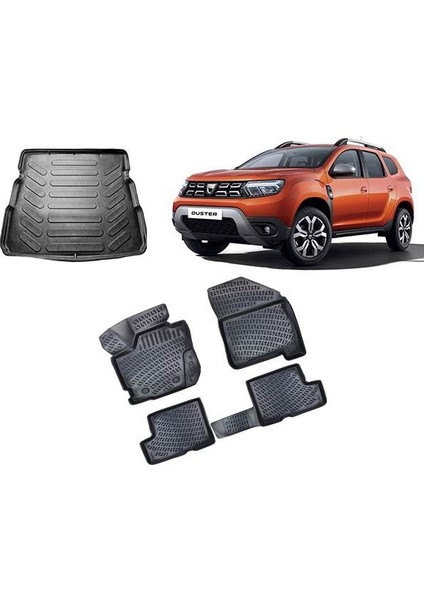 Dacia Duster 4x4 2018 + Rizline 3D Paspas ve Bagaj Havuzu