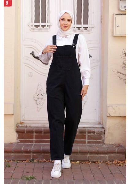 Kadın Askılı Denim Kot Tulum -PMK337 fiyatları