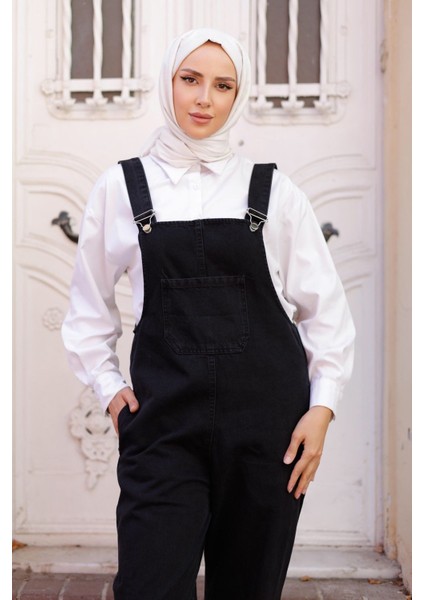 Kadın Askılı Denim Kot Tulum -PMK337 fırsatları