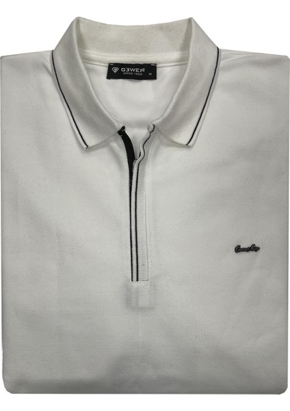 Slim Fit Erkek Polo Yaka Fermuarlı SWEATSHIRT-7026