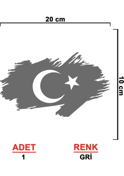 Ay Yıldız Sticker - Türk Bayrağı Sticker - Oto Sticker - Araba Sticker - Kaput Sticker fiyatları