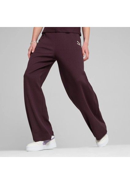 Kadın Siyah Puma Classıcs Ribbed Relaxed Pant Siyah Kadın Eşofman Altı