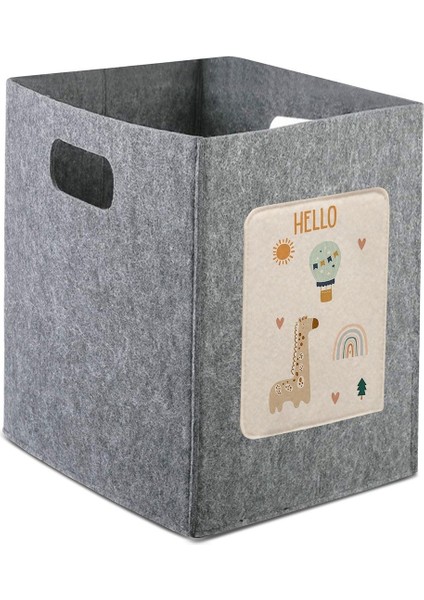 Homing Büyük Boy Keçe Oyuncak ve Çamaşır Sepeti 48 cm HMY-6392