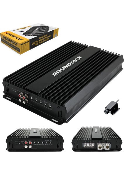 Sx-3000.1D Oto Anfi Mono 3000 Watt 1 Kanal Bass Kontrol