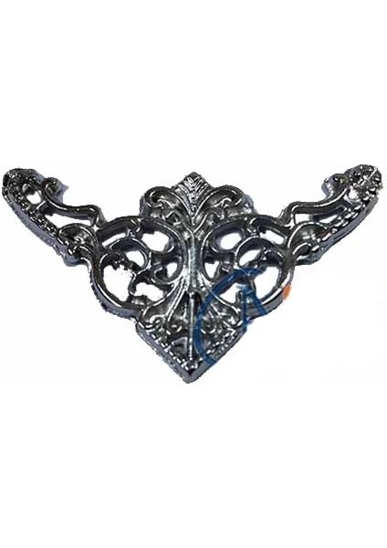 Dekoratif Köşe Süsü Köşelik - Küçük 19 x 34 mm Nikel 100 Adet