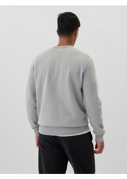 Erkek Gri Gap Logo Fleece Sweatshirt fırsatları