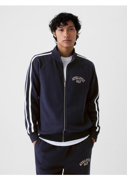 Erkek Lacivert Gap Logo Vintage Soft Fermuarlı Sweatshirt