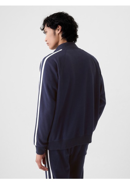 Erkek Lacivert Gap Logo Vintage Soft Fermuarlı Sweatshirt
