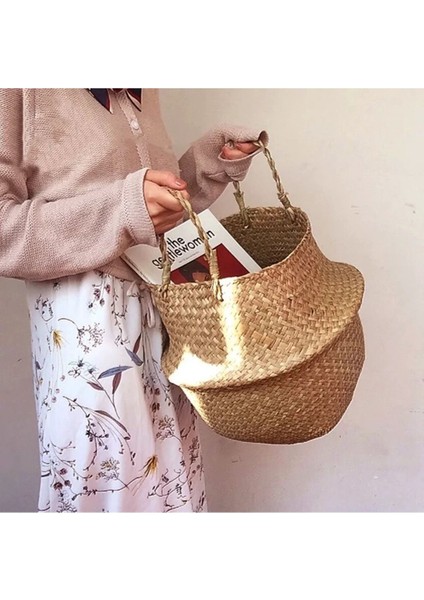 Tekno Trust Naturel Katlanabilir Hasır Sepet Pinterest Stil Saksılık Düzenleyici Mutfak Düzenleyici Sepet fiyatları